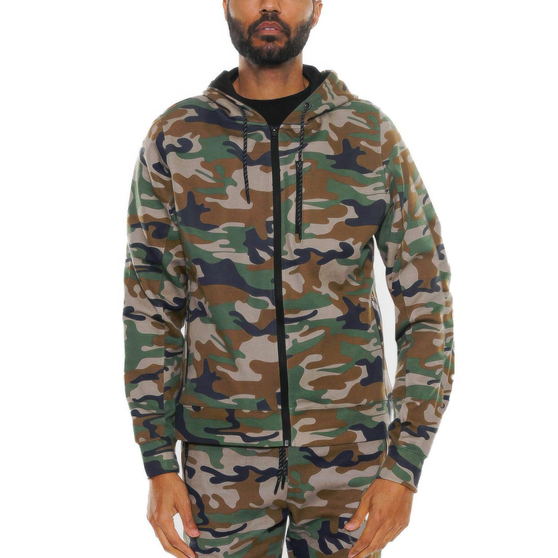 Mens Solid Stacked Flared Track Set