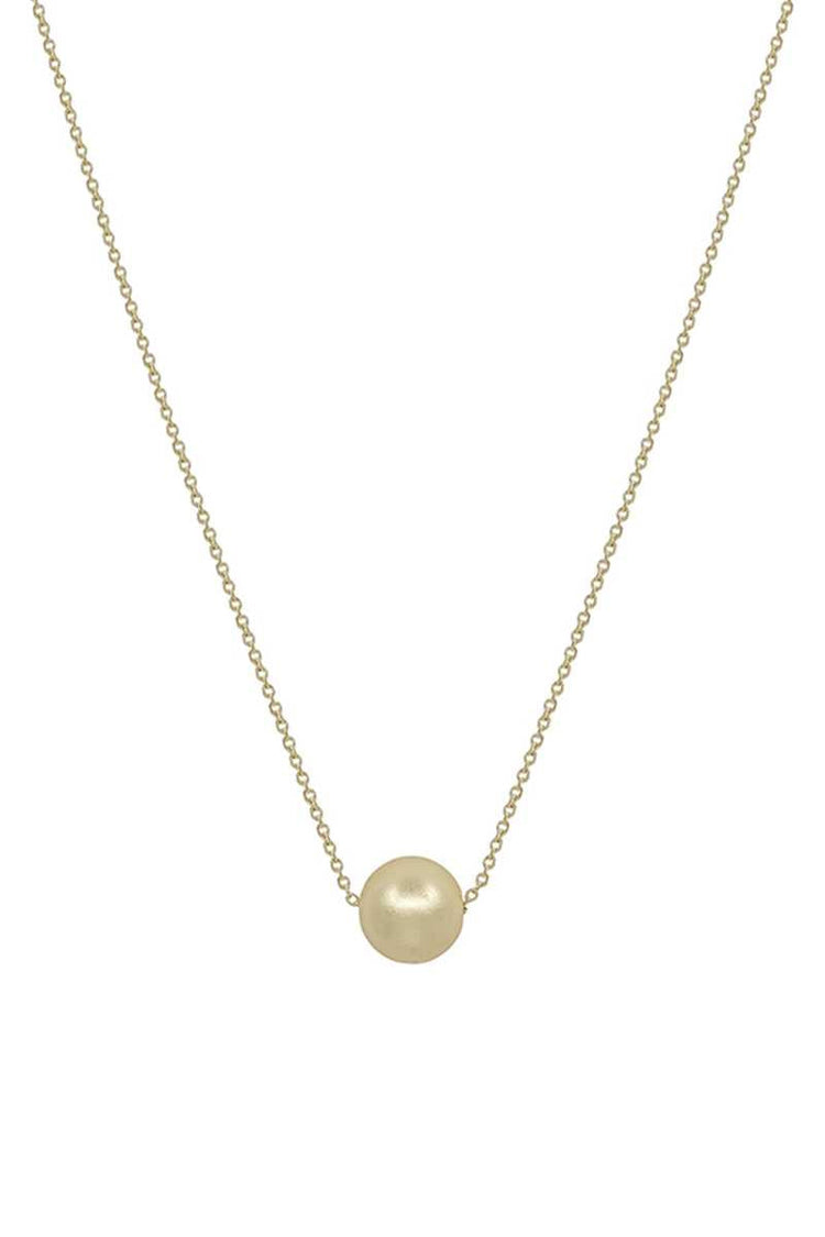 Metal Chain Pearl Pendant Necklace