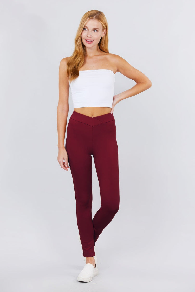 Mid-rise Ponte Pants