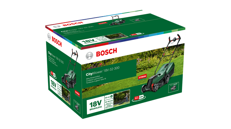 New Genuine Bosch 06008B9A07 CityMower 18V-32-300 Cordless Lawnmower