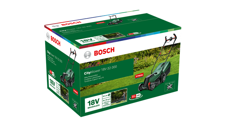 New Genuine Bosch 06008B9A08 CityMower 18V-32-300 Cordless Lawnmower