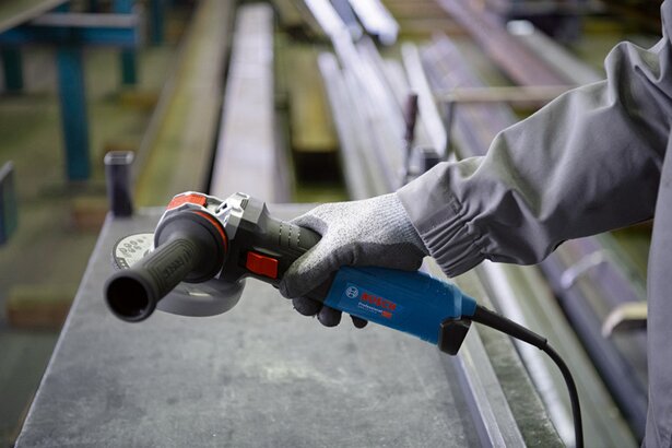 New Genuine Bosch 06017D2100 GWX 14-125 S Professional Angle Grinder with X-LOCK