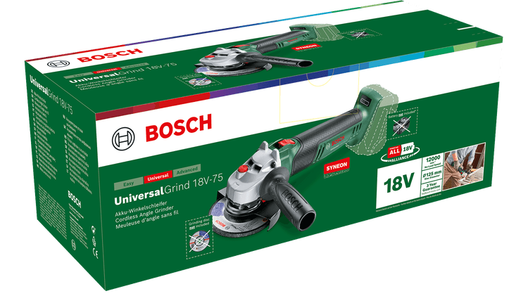 New Genuine Bosch 06033E5001 Grind 18V-75 Cordless Angle Grinder