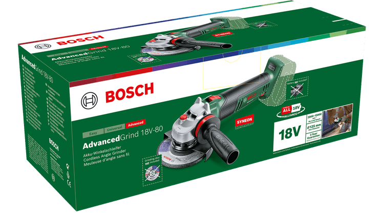 New Genuine Bosch 06033E5100 Grind 18V-80 Cordless Angle Grinder