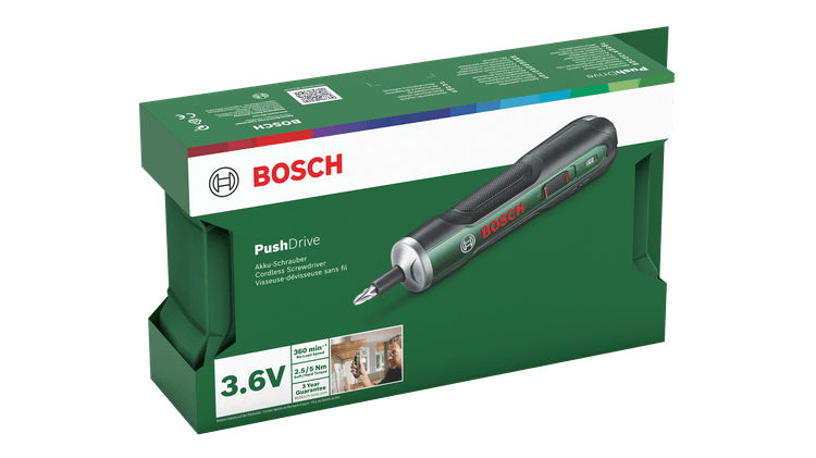 New Genuine Bosch 06039C6020 PushDrive Cordless Screwdriver