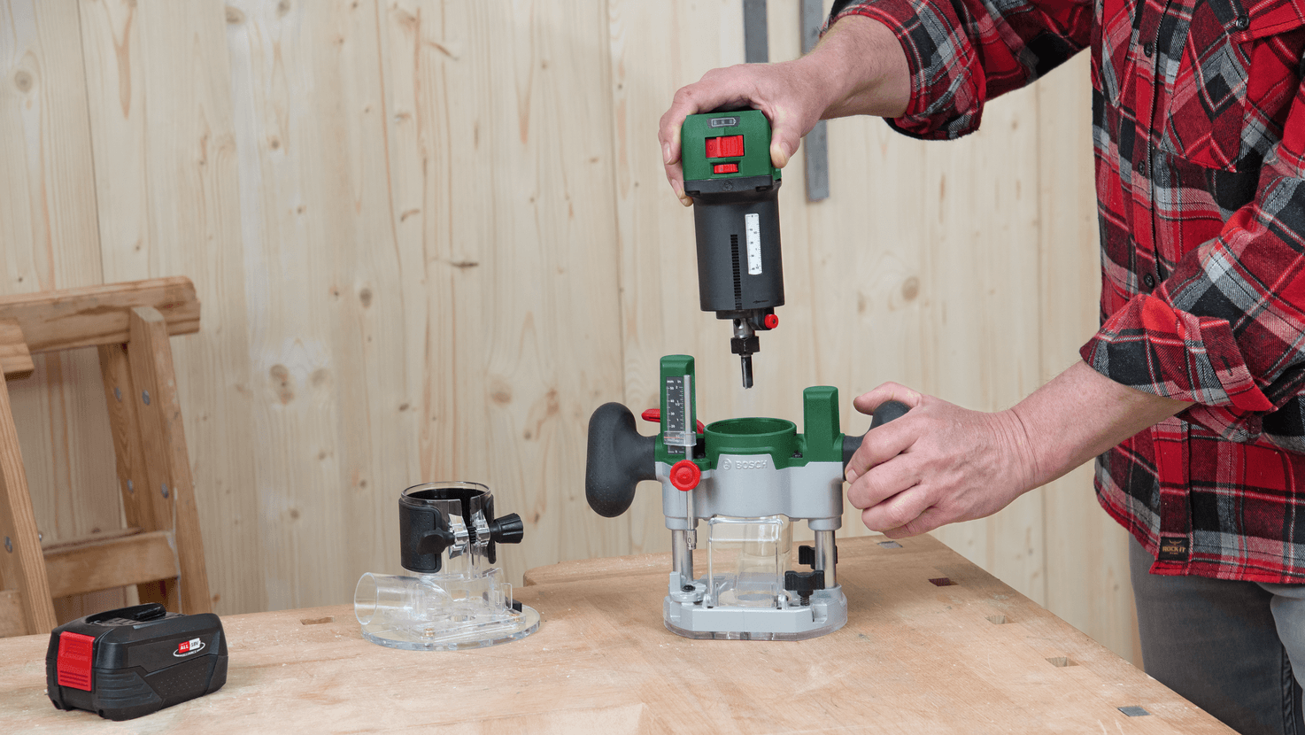 New Genuine Bosch 06039D5002 Router Combi Set Cordless Router