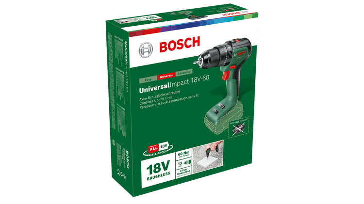 New Genuine Bosch 06039D7100 Impact 18V-60 Cordless Impact Drill