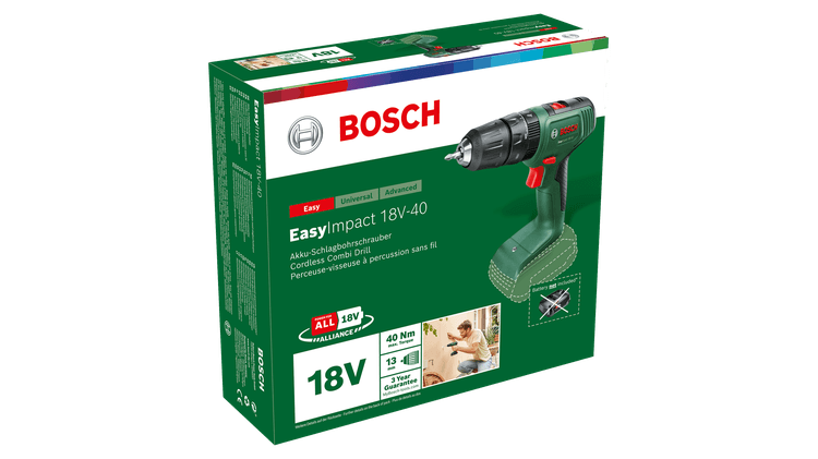 New Genuine Bosch 06039D8100 Impact 18V-40 Cordless Impact Drill