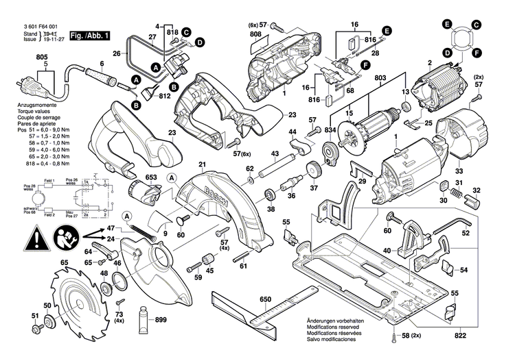 New Genuine Bosch 1600360004 Spacer Tube