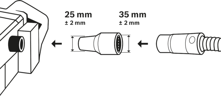 New Genuine Bosch 1600499005 Connector For dust extractors