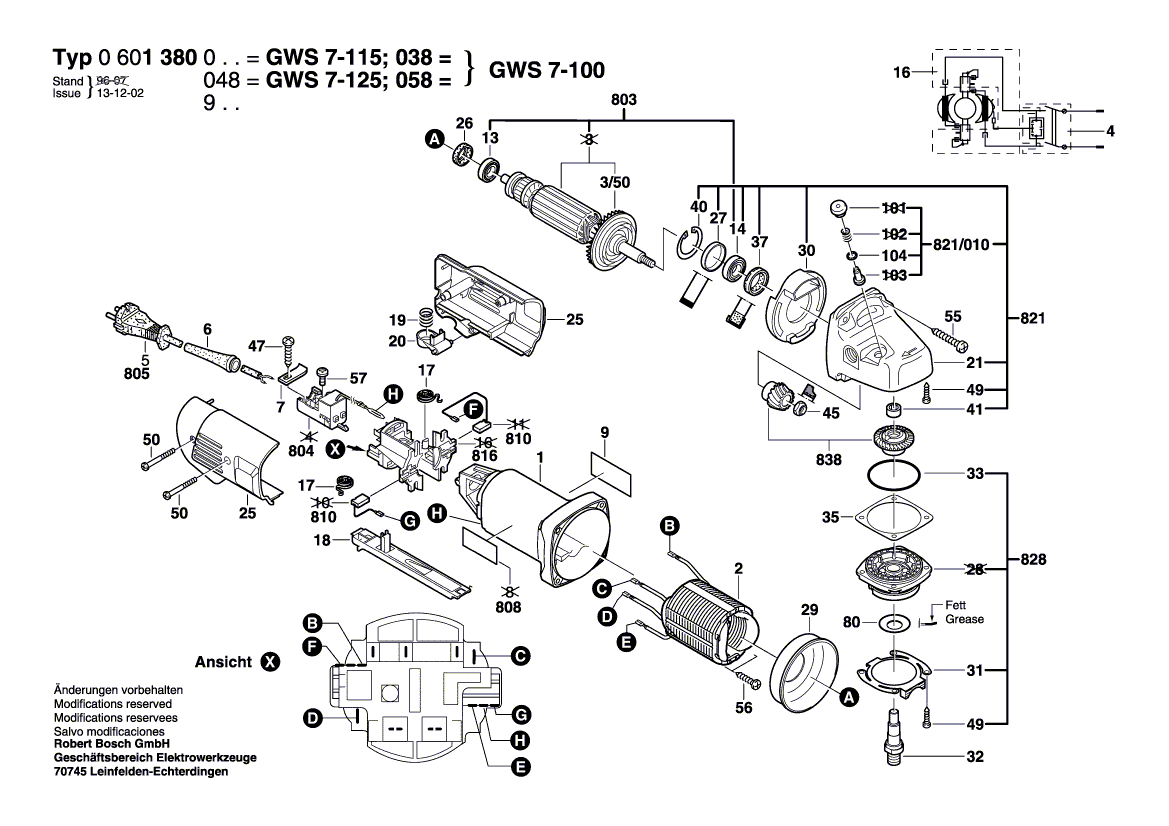 New Genuine Bosch 1600591013 Air-Deflector Ring