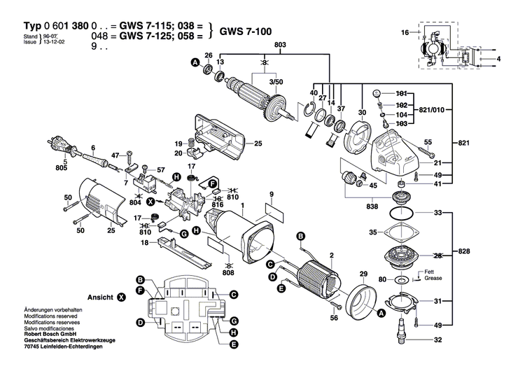 New Genuine Bosch 1600591014 Air-Deflector Ring