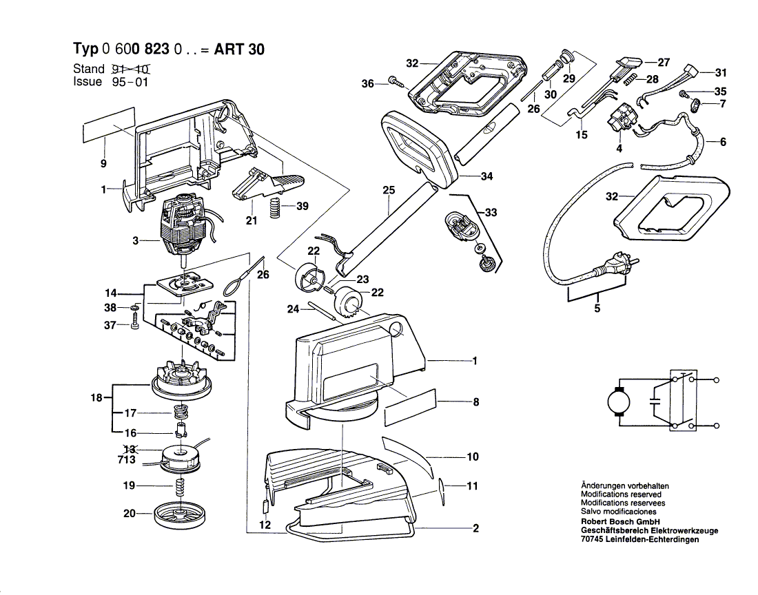 New Genuine Bosch 1600703016 Grommet