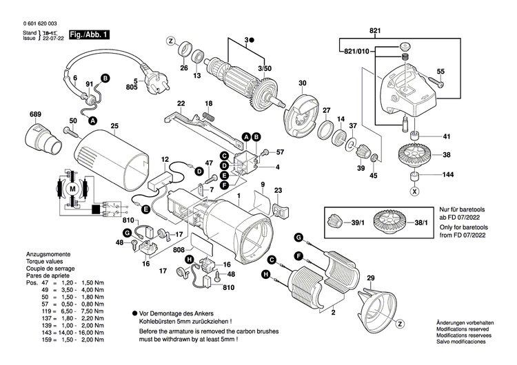 New Genuine Bosch 1600905016 groove ball bearing