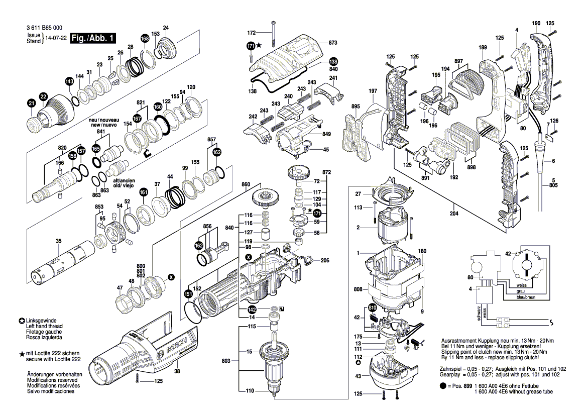 New Genuine Bosch 1600A000K3 Counterweight