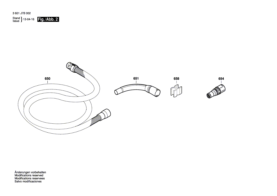 New Genuine Bosch 1600A000KR Thrust Rod