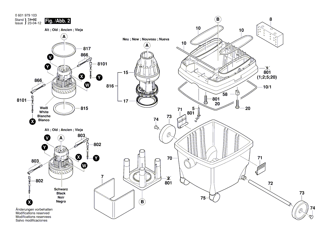 New Genuine Bosch 1600A000R4 Motor Housing