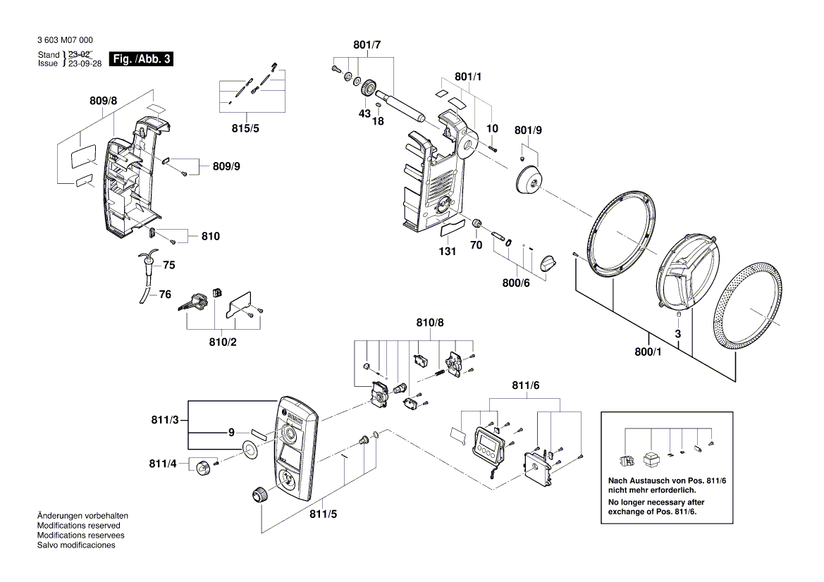 New Genuine Bosch 1600A000T5 Column