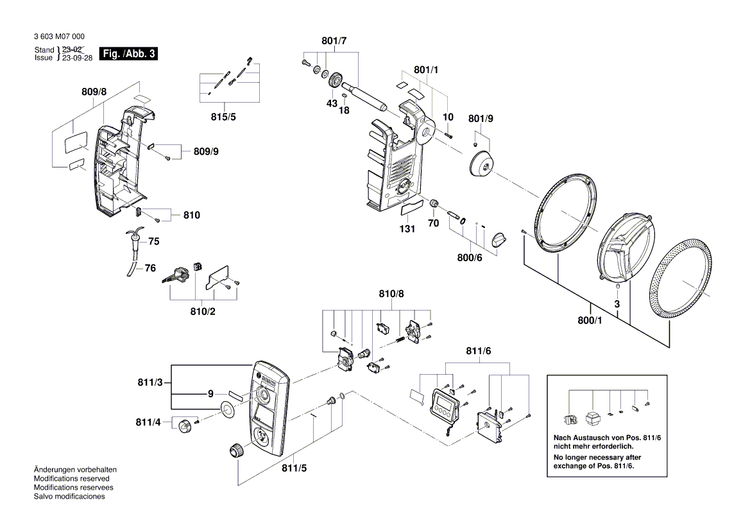 New Genuine Bosch 1600A000T5 Column