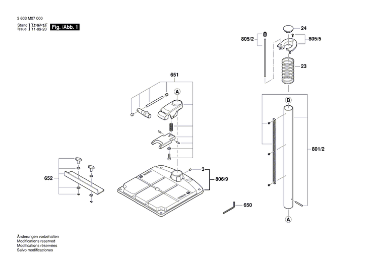 New Genuine Bosch 1600A000T5 Column