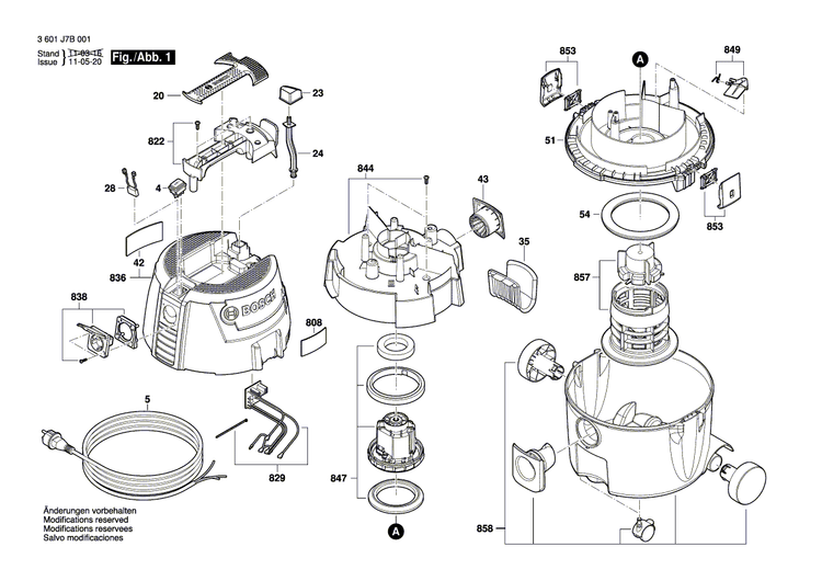 New Genuine Bosch 1600A000UW Covering hood