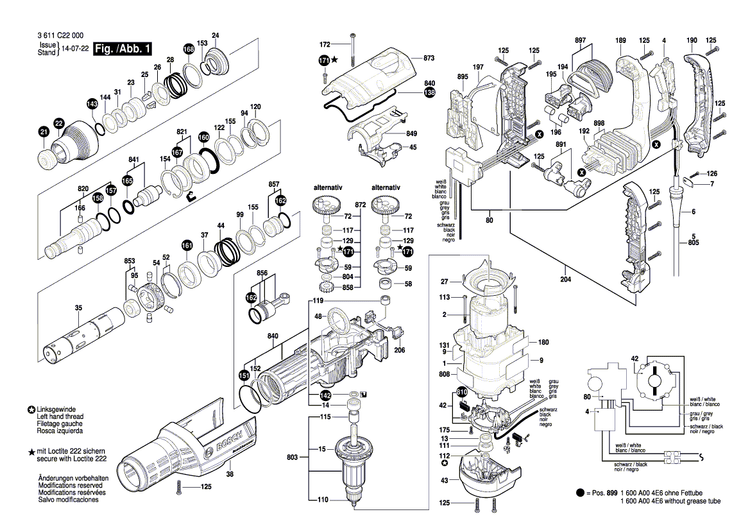 New Genuine Bosch 1600A0014J Locking Bush