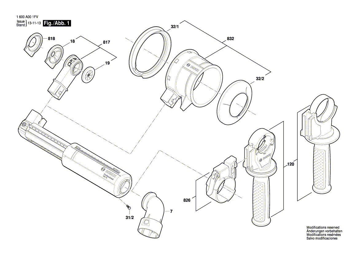 New Genuine Bosch 1600A001JN Elbow