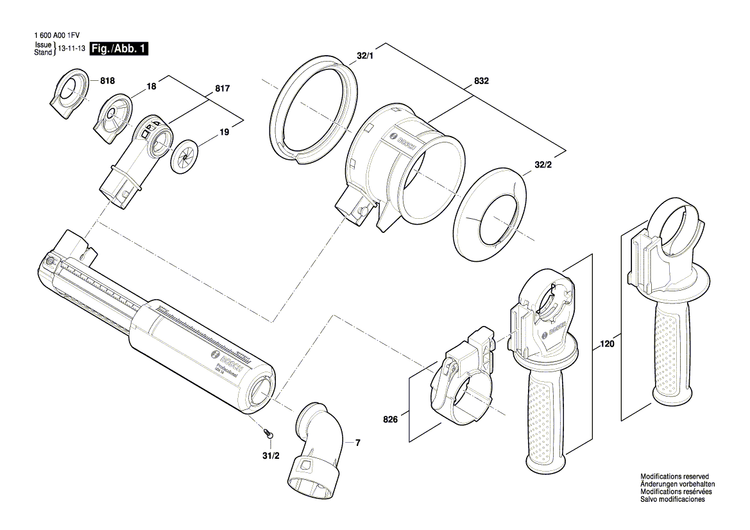 New Genuine Bosch 1600A001R0 Clamp