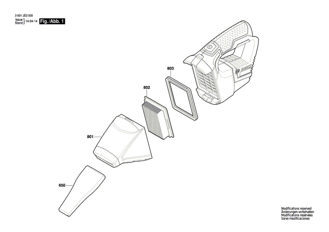New Genuine Bosch 1600A002PM Container