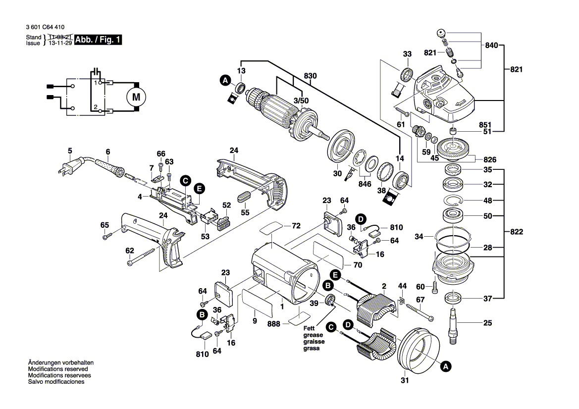 New Genuine Bosch 1600A003DA Bevel Gear Set