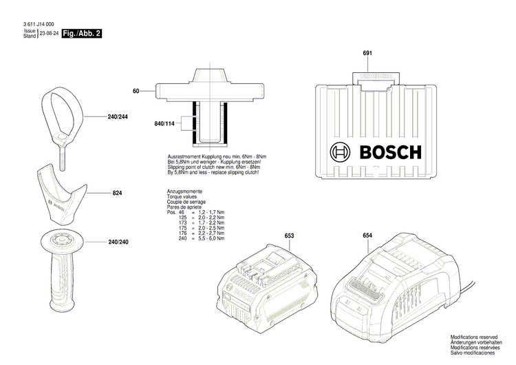 New Genuine Bosch 1600A004DH Sealing Frame