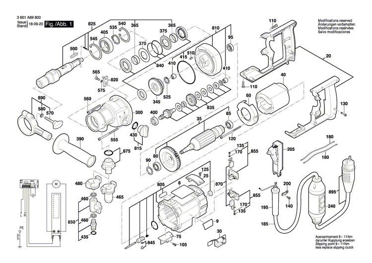 New Genuine Bosch 1600A006FT Control Lever