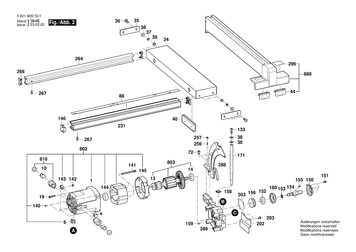 New Genuine Bosch 1600A00724 Mounting Rail