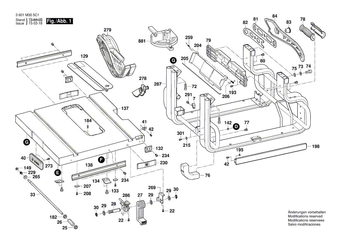 New Genuine Bosch 1600A00724 Mounting Rail