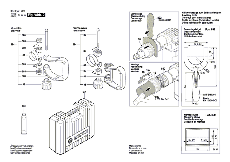 New Genuine Bosch 1600A0073C Holding-Down-Appliance