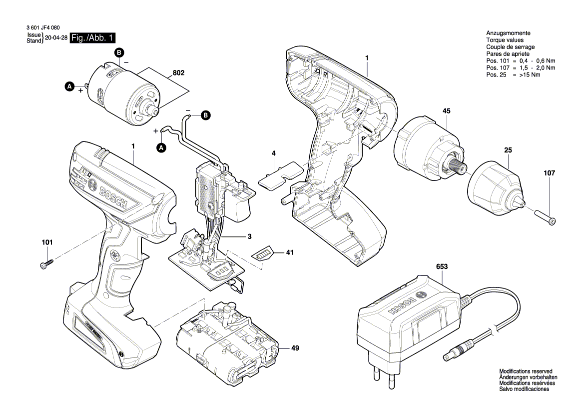 New Genuine Bosch 1600A008BU Charger