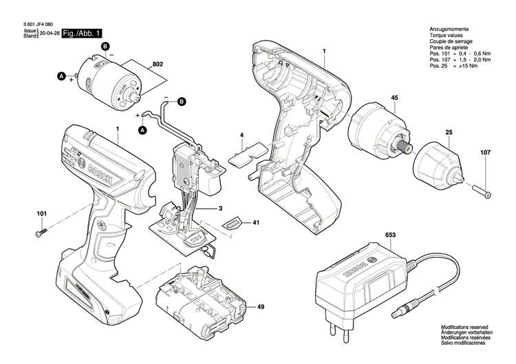New Genuine Bosch 1600A008BU Charger