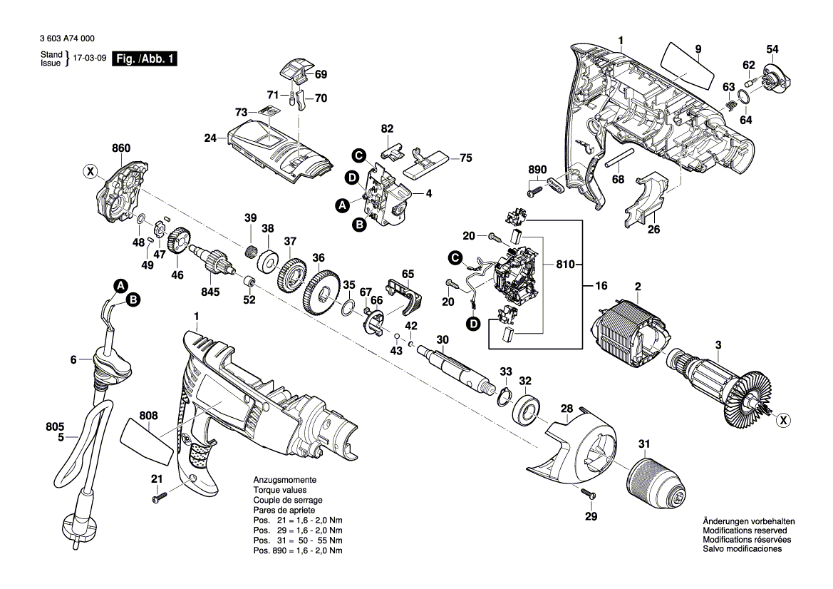 New Genuine Bosch 1600A0092E Bearing Bracket
