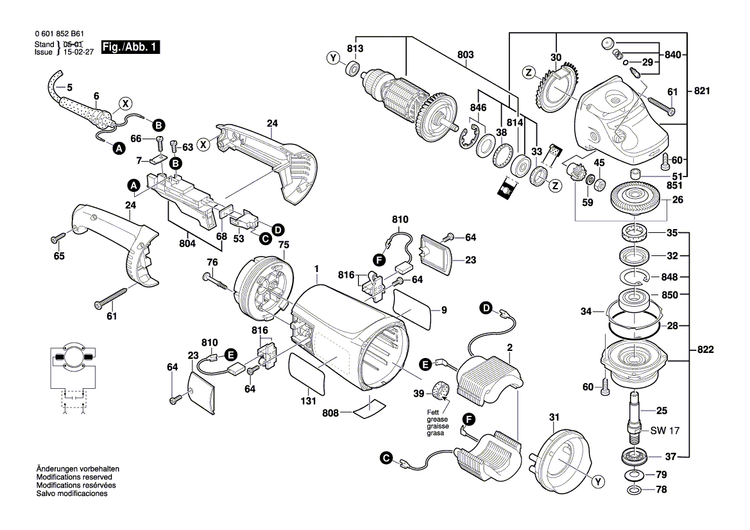 New Genuine Bosch 1600A009XV Bevel Gear Set