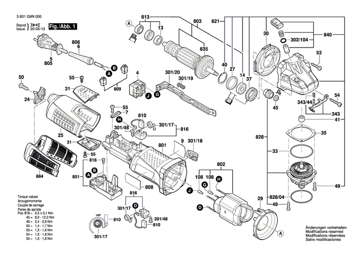 New Genuine Bosch 1600A00D2P Armature With Fan
