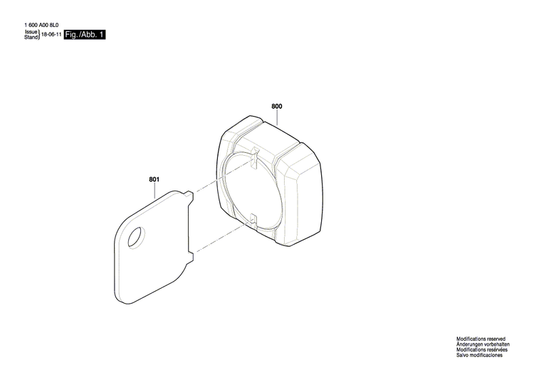New Genuine Bosch 1600A00H5X transmitter