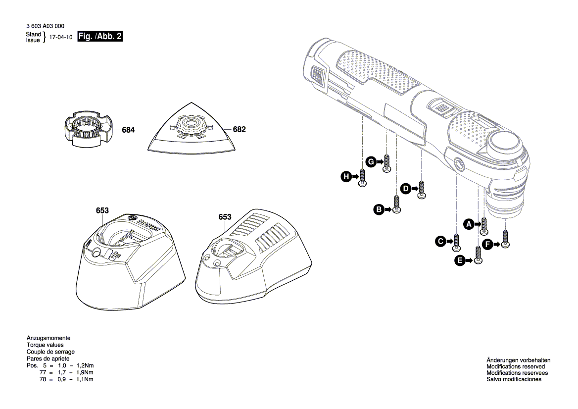 New Genuine Bosch 1600A00H7W Slider