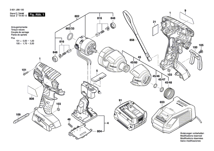 New Genuine Bosch 1600A00J8M Gear Box