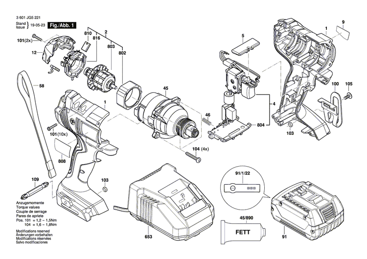 New Genuine Bosch 1600A00N60 Gear Box