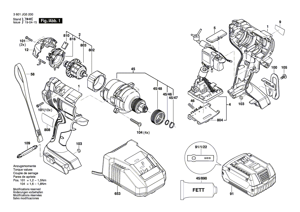 New Genuine Bosch 1600A00N62 Gear Box