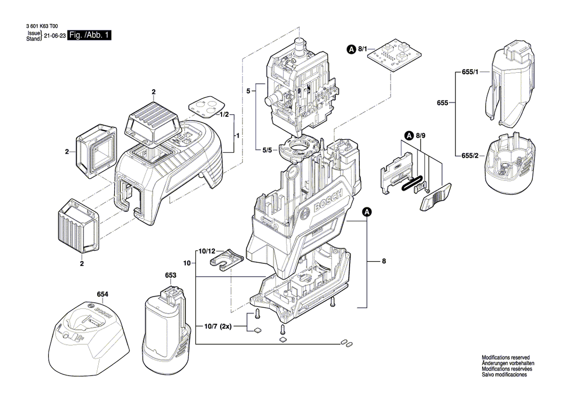 New Genuine Bosch 1600A00NL8 Key Panel