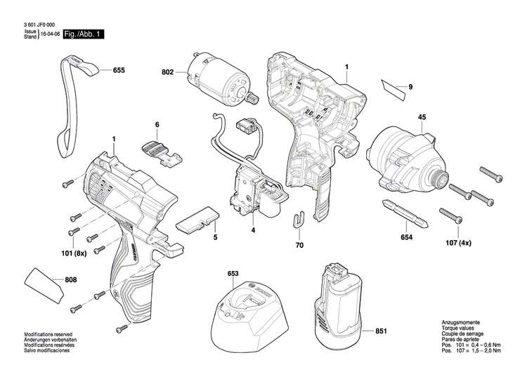 New Genuine Bosch 1600A00PE3 Motor assembly