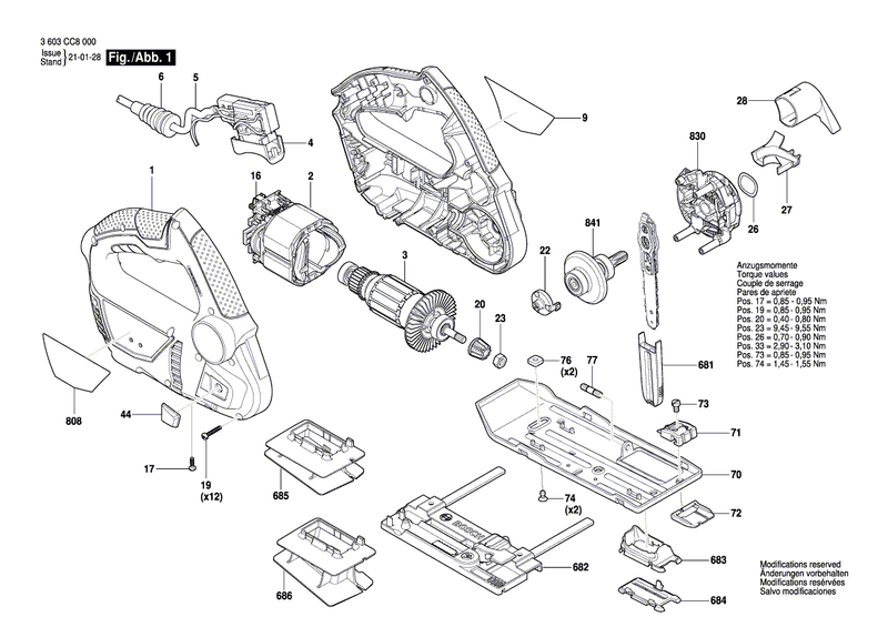 New Genuine Bosch 1600A00R7B Housing Set