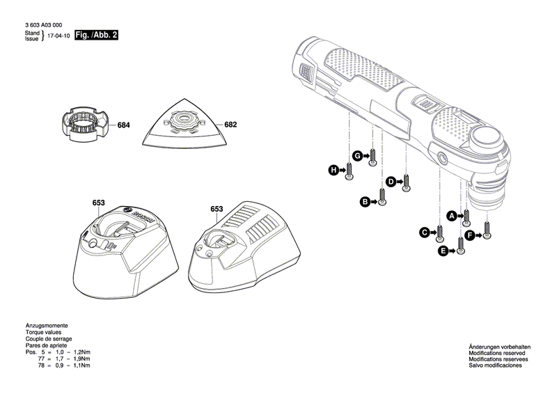 New Genuine Bosch 1600A00Y5F Toolholder