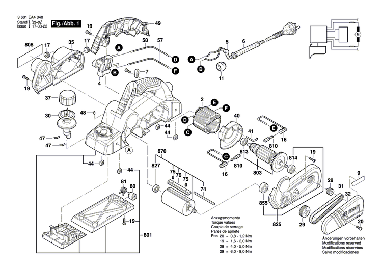 New Genuine Bosch 1600A00Y90 Nameplate